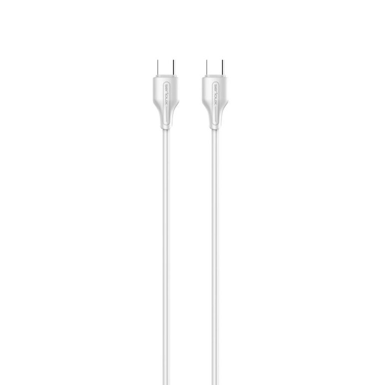 Cablu serioux type-c - type-c lungime: 100 cm ieșire: 65w tip cablu: usb-c la usb-c culoare: alb funcție: încărcare și sincronizare,  Cabluri periferice | electropc.ro