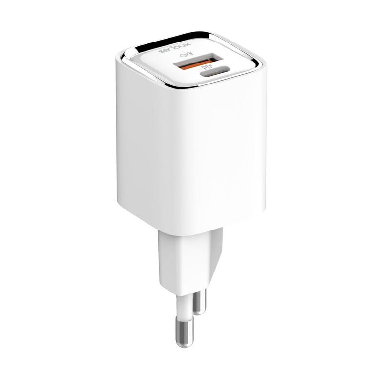 Incarcator retea serioux,intrare ac100-240v~ 50/60hz 0.7a max,pd ieșire: 5v-3a, 9v-3a, 12v-2.5a, 15v 2a, 20v=1.5a (30w), qc ieșire: 5v-3a, 9v-2a, 12v=1.5a (18w), pd+qc=5v=3.6a, total: 30w max, cablu type-c - type c 1m inclus,  Incarcatoare telefoane | electropc.ro