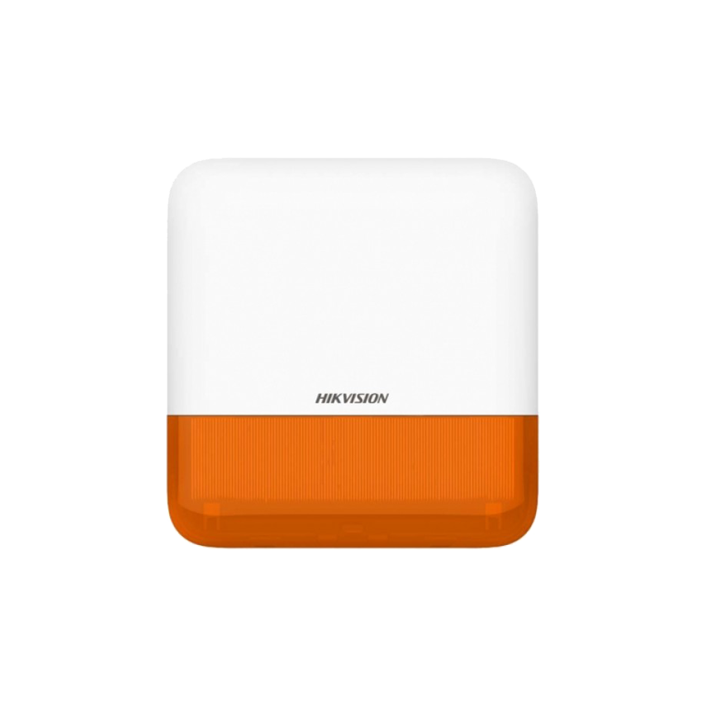 Sirene de exterior wireless axpro hikvision ds-ps1-e-we(orange indicator), frecventa de operare: 868 mhz, comunicare bidirectionala tri-x wireless protocol, distanta de comunica rf: 1600metri, criptare: aes-128, 2 x tamper, strobe light blue, nivel sonor:,  Sirene | electropc.ro
