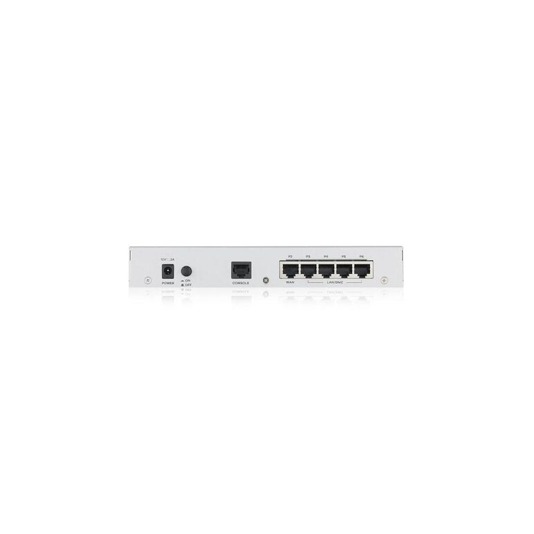 Zyxel usgflex100 security gateway v2 bundle, 10/100/1000 mbps rj-45 ports, 4 x lan/dmz 1 x wan,1x usb 3.0, 900mbps, 12v dc, 2a max, vpn ikev2, ipsec, ssl, l2tp/ipsec.,  Echipament firewall | electropc.ro