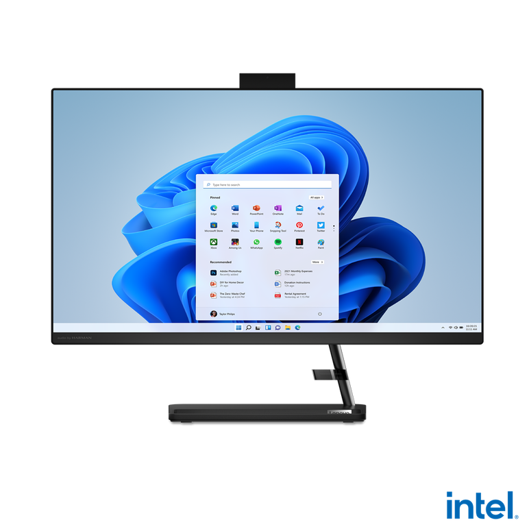 All-in-one lenovo ideacentre aio 3 24iap7 23.8" fhd (1920x1080) ips 250nits anti-glare, intel® core™ i5-12450h, 8c (4p + 4e) / 12t, p-core 2.0 / 4.4ghz, e-core 1.5 / 3.3ghz, 12mb, video integrated intel® uhd graphics, ram 2x 8gb so-dimm ddr4-3200, two ddr,  All in one PC | electropc.ro