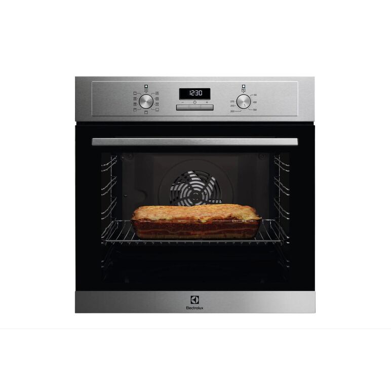 Cuptor electric multifunctional eof3c70x (9 functii); surroundcook; seria 600 flex; autocuratare catalitica; timer cu display electronic; inchidere amortizata a usii; usa cu 2 straturi de geam; grill; butoane retractabile; ghidaj telescopic pe 1 nivel; vo,  Incorporabile | electropc.ro