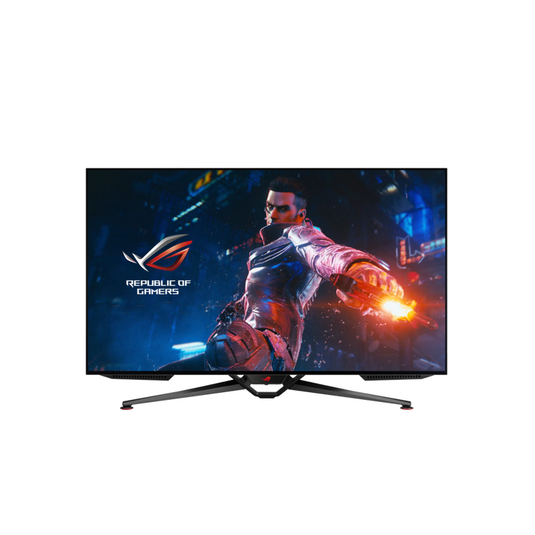 Monitor 41.5" asus pg42uq, oled gaming, 16:9, 4k 3840x2160, non-glare, 450 cd/ mp, 135.000:1, 178/ 178, 0.1 ms, flicker free, hdr10, 138 hz, low blue light, g-sync compatible, dp, 4* usb, 4x usb 3.2 gen 2 type-a, spdif out, boxe 10wx2/ woofer: 15w, kensin,  Monitoare LED | electropc.ro
