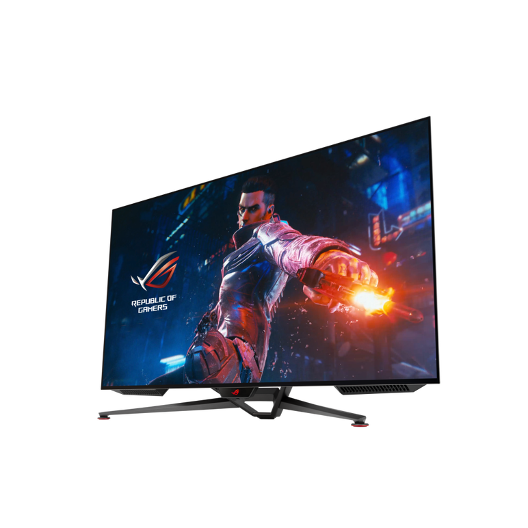 Monitor 41.5" asus pg42uq, oled gaming, 16:9, 4k 3840x2160, non-glare, 450 cd/ mp, 135.000:1, 178/ 178, 0.1 ms, flicker free, hdr10, 138 hz, low blue light, g-sync compatible, dp, 4* usb, 4x usb 3.2 gen 2 type-a, spdif out, boxe 10wx2/ woofer: 15w, kensin,  Monitoare LED | electropc.ro