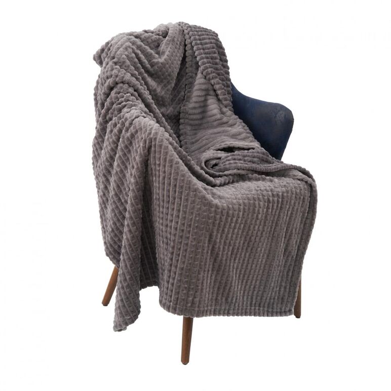 Patura flannel 150x200 cm gri,  Paturi si Cuverturi | electropc.ro