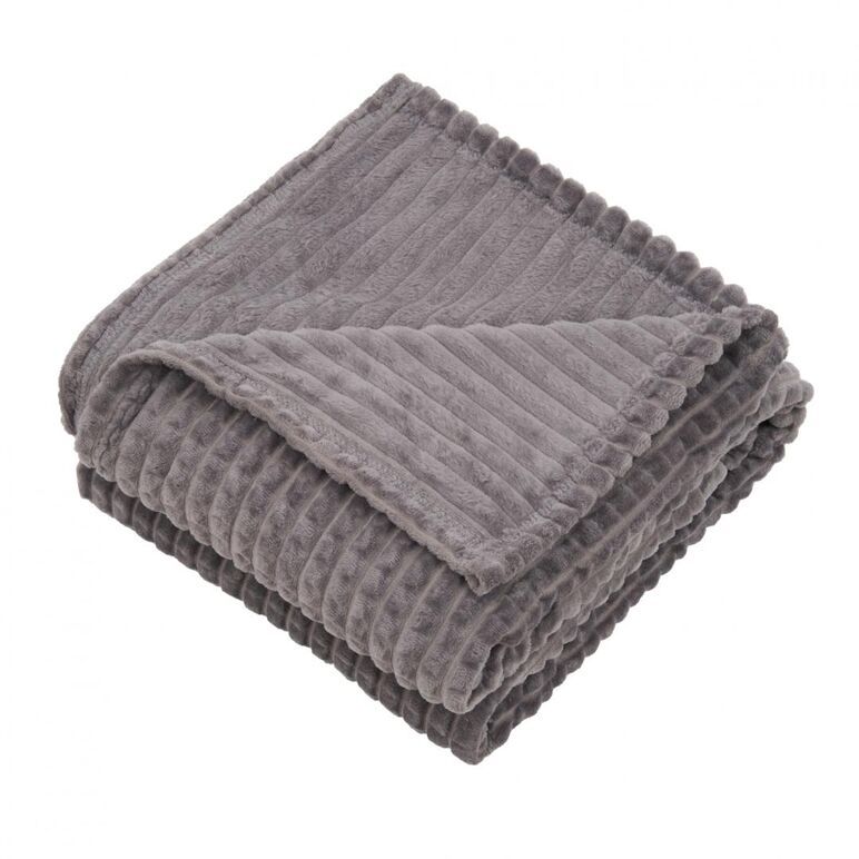 Patura flannel 200x220 cm gri,  Paturi si Cuverturi | electropc.ro