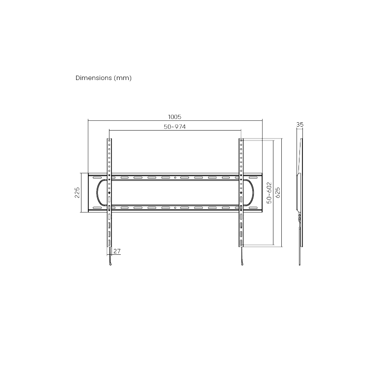 Suport tv serioux tv tv7369f 60"-120", tip: fix, dimensiuni: 35x1005x625mm, compatibilitate  dimensiune ecran: 60"-120", compatibilitate vesax: 50x50, 75x75, 100x100, 100x150, 150x100, 100x200, 200x100, 150x150, 200x200, 200x300, 300x200, 200x400, 400x200,  Televizoare & accesorii | electropc.ro