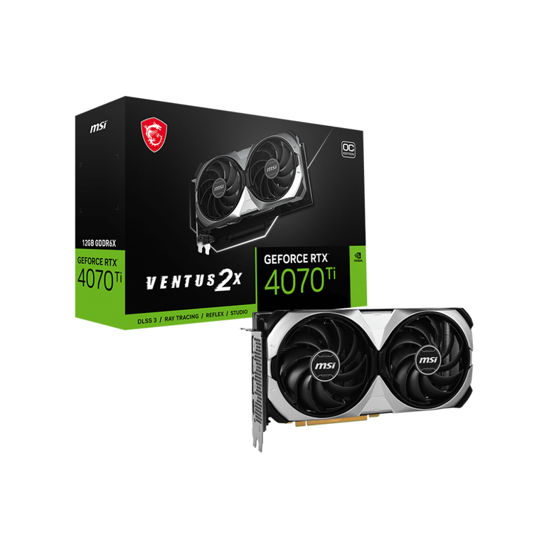 Placa video geforce rtx™ 4070 ti ventus 2x 12g oc, pci express® gen 4, gddr6x, displayport x 3 (v1.4a) hdmi™ x 1 (supports 4k@120hz hdr, 8k@ 60hz hdr, and variable refresh rate as specified in hdmi™ 2.1a),  Placi video | electropc.ro