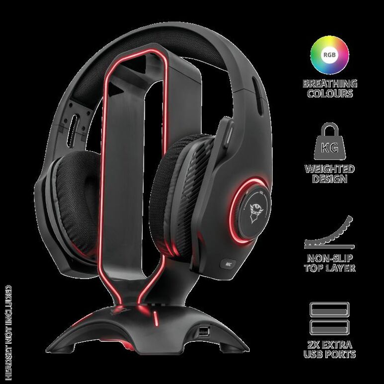 Suport casti trust gxt 265 cintar rgb headset stand,  Casti audio | electropc.ro