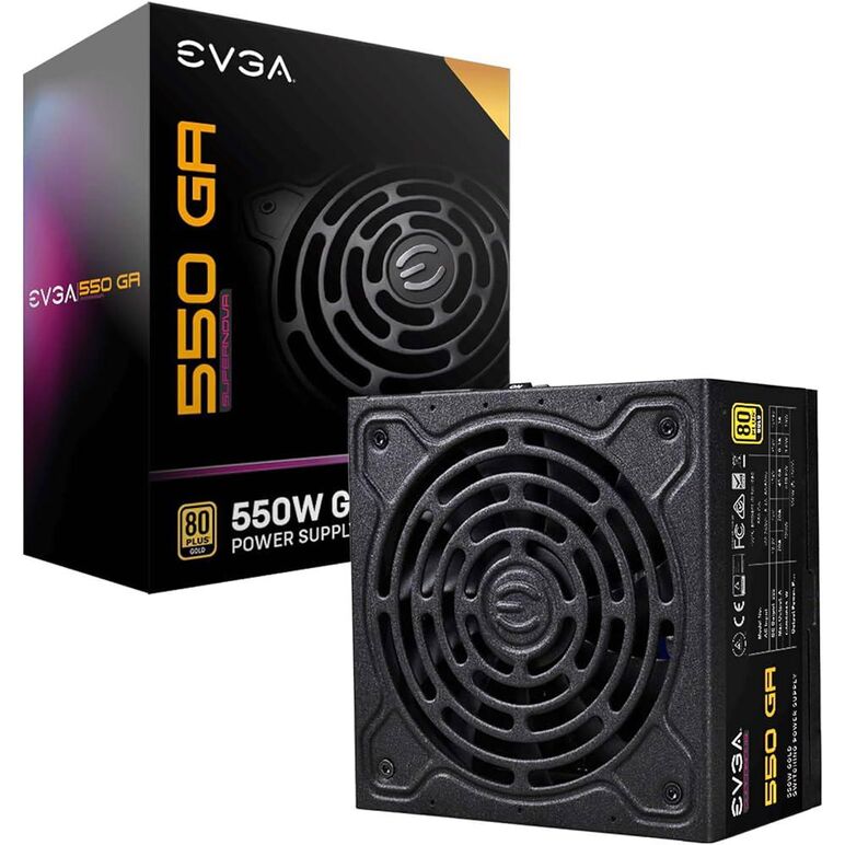 Sursa evga 550 ga, 80 plus gold 550w, fully modular, eco mode,  Surse PC | electropc.ro