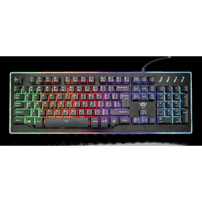 Tastatura trust gxt 860 thura, semi-mechanical gaming, neagra,  Tastaturi | electropc.ro