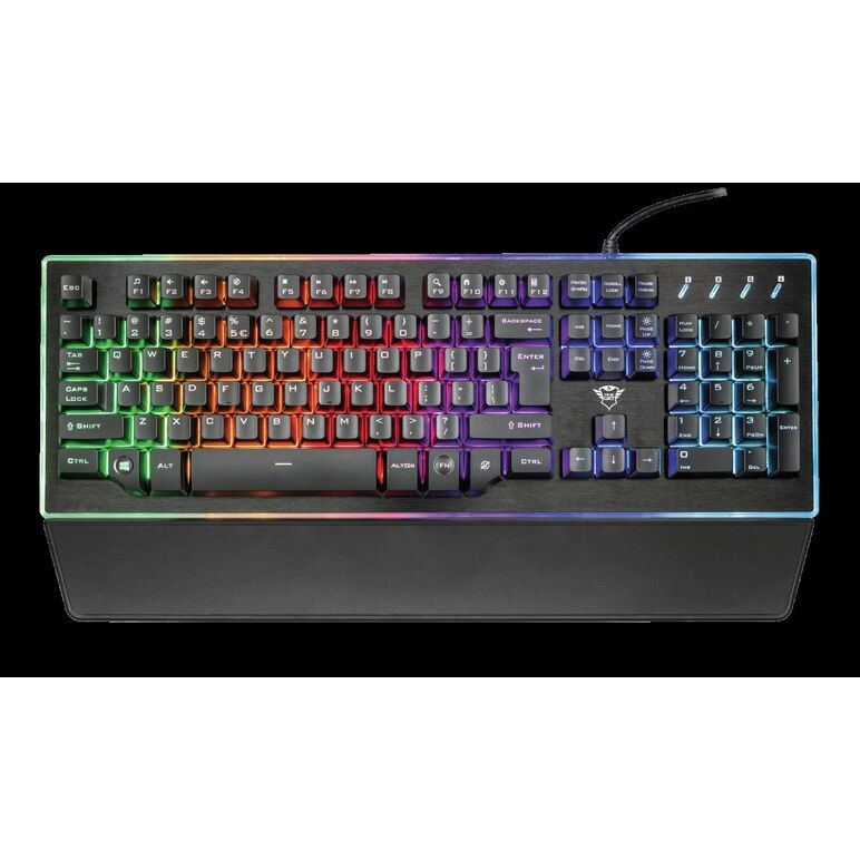 Tastatura trust gxt 860 thura, semi-mechanical gaming, neagra,  Tastaturi | electropc.ro