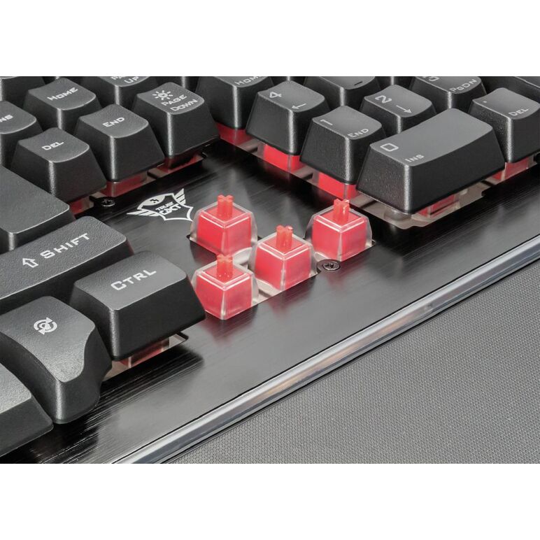 Tastatura trust gxt 860 thura, semi-mechanical gaming, neagra,  Tastaturi | electropc.ro