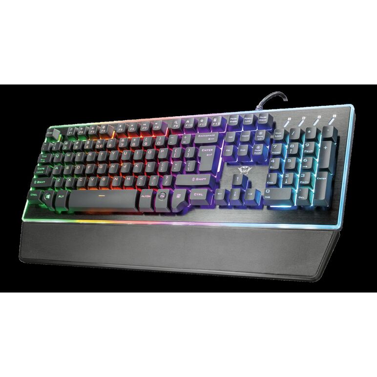 Tastatura trust gxt 860 thura, semi-mechanical gaming, neagra,  Tastaturi | electropc.ro