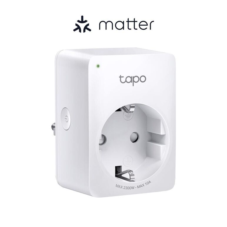 Tp-link tapo p100m mini priză wi-fi smart, compatibilă cu matter, wifi protocol: ieee 802.11b/g/n, bluetooth, 2.4ghz, dimensiuni: 72 × 51 × 40 mm, cerinte de alimentare: 100-240v~, incarcare maxima: 2,300w, 10a.,  Smart home | electropc.ro