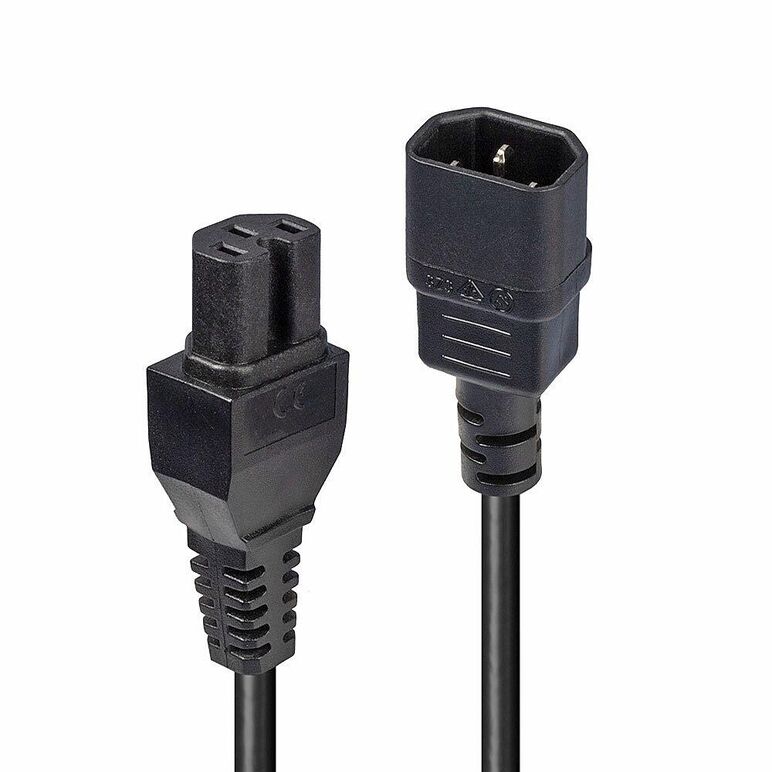 Lindy extensie cablu alimentare 2m c14 to c15,  Adaptoare PowerLAN | electropc.ro