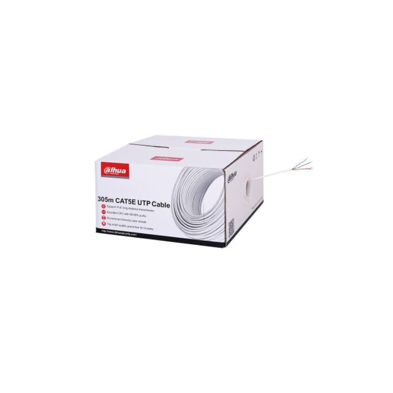 Cablu utp cat5e 305m, alimentare poe: maxim 160m, manta exterioară ecologică, îndeplinește clasa cpr e/ul cm;,  Accesorii | electropc.ro