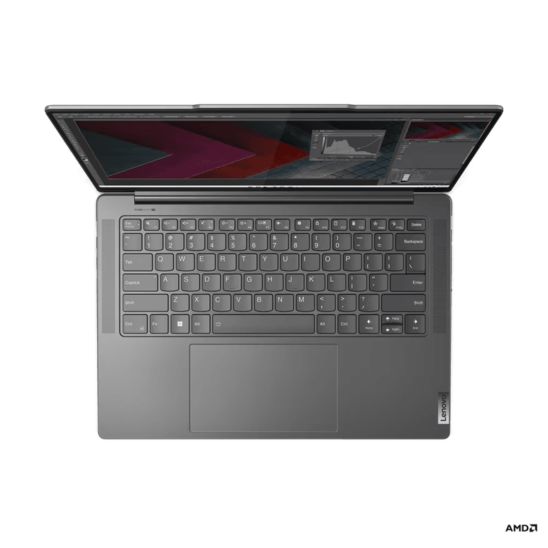Laptop lenovo yoga pro 7 14aph8, 14.5" 2.5k (2560x1600) ips 350nits anti-glare, 100% srgb, 90hz, eyesafe®, dolby® vision™, amd ryzen™ 7 7840hs (8c / 16t, 3.8 / 5.1ghz, 8mb l2 / 16mb l3), video integrated amd radeon™ 780m graphics, ram 16gb soldered lpddr5,  Laptopuri | electropc.ro