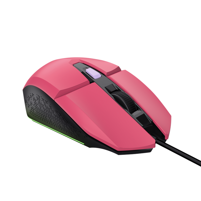 Mouse trust gxt110w felox cu fir,  6400 dpi, roz,  Mouse | electropc.ro