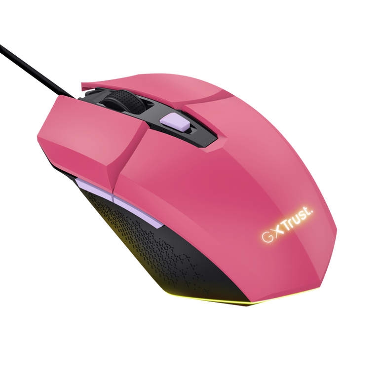 Mouse trust gxt110w felox cu fir,  6400 dpi, roz,  Mouse | electropc.ro