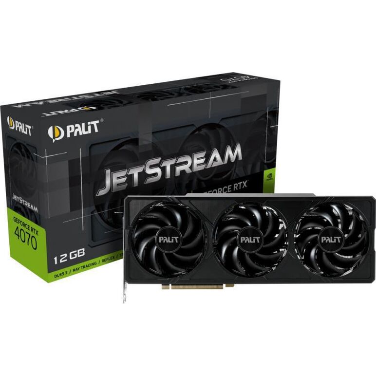 Palit geforce rtx 4070 jetstream 12gb gddr6x 192 bit, pcie 4.0, 3x dp 1x hdmi,  Placi video | electropc.ro
