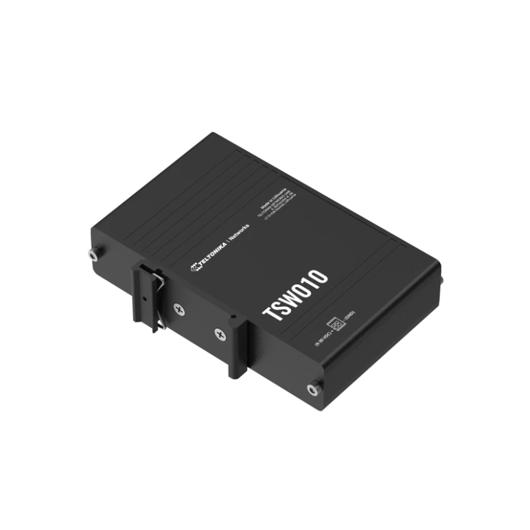 Teltonika industrial 5port switch tsw010, interfata: 5 x eth port, 10/100 mbps, supports auto mdi/mdix crossover, standarde retea: 802.3i, 802.3u, 802.3x, 802.3az, latime de banda: 1 gbps, carcasa aluminiu, dimensiuni: 113.1 x 27.4 x 80.5 mm, greutate: 14,  Switch-uri | electropc.ro
