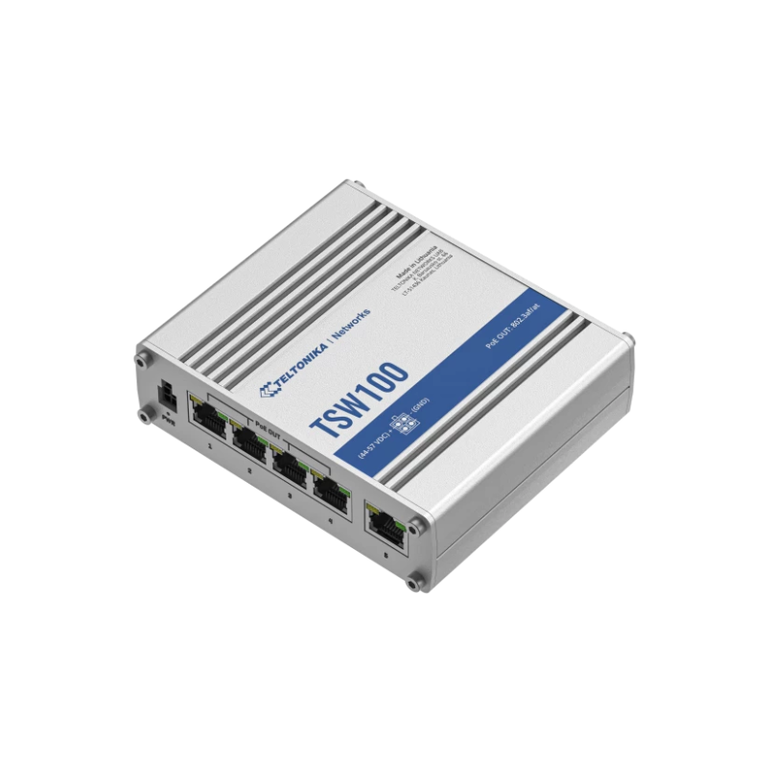 Teltonika industrial 5port unmanaged poe+ switch tsw100, interfata: 5 x eth ports, 10/100/1000 mbps, supports auto mdi/mdix crossover, standarde retea: 802.3i, 802.3u, 802.3ab, 802.3x, 802.3az, 802.3ad, porturi poe:1-4, poe budget: 120w, latime de banda: ,  Switch-uri | electropc.ro