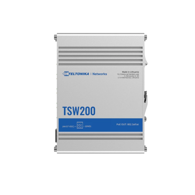 Teltonika industrial 8port unmanaged poe tsw200, interfata: 8 x eth ports, 10/100/1000 mbps, supports auto mdi/mdix crossover, 2 x sfp ports, standarde wireless: 802.3i, 802.3u, 802.3ab, 802.3x, 802.3az, 802.3ad, porturi poe: 1-8, buget poe: 240w, latime ,  Switch-uri | electropc.ro