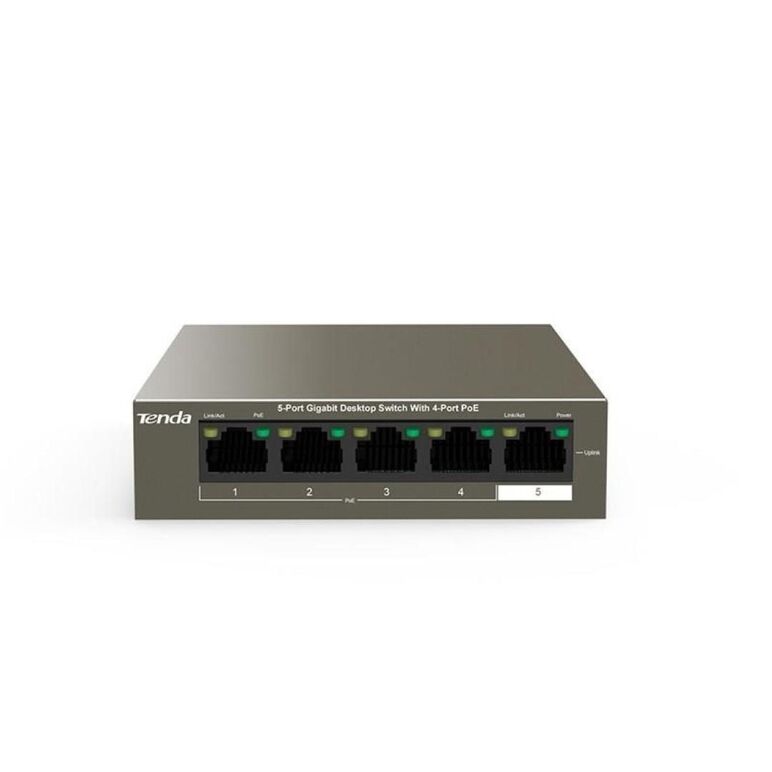 Switch tenda teg1105p-4-63w, 5 port, 10/100/1000 mbps,  Switch-uri | electropc.ro