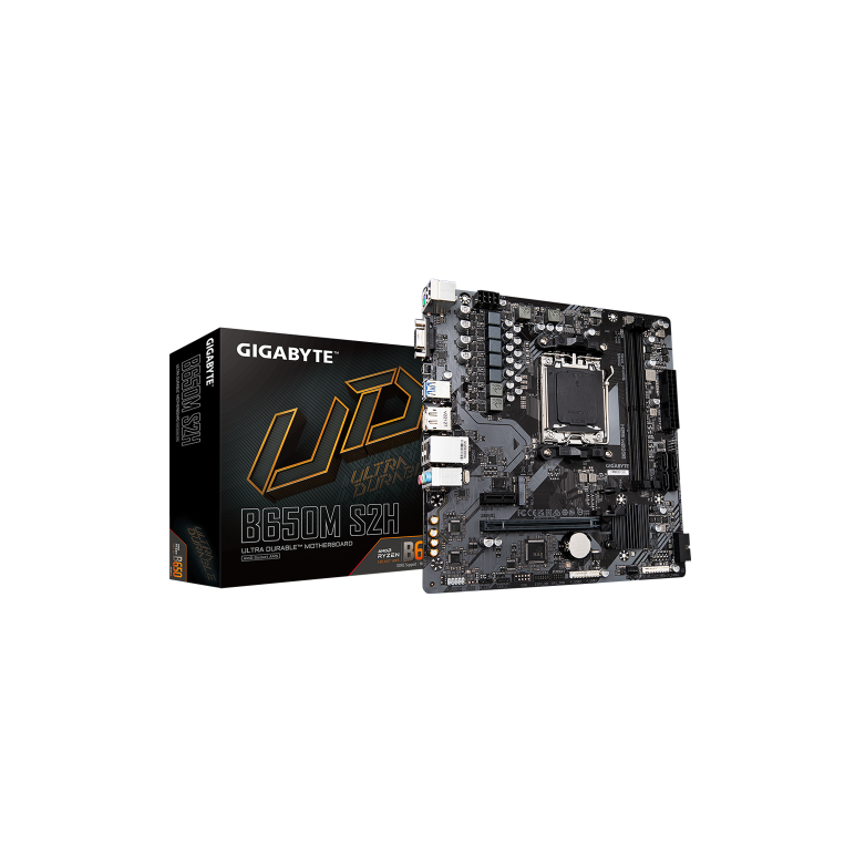 Placa de baza gigabyte b650m s2h 1.0 am5, 2x ddr5, 1x d-sub 1x dp 1x hdmi, 1x pcie 16x 1x pcie x1, 1x m.2, 4x sata 6gb/s,  Placi de baza | electropc.ro
