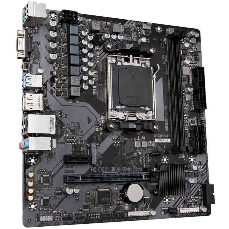 Placa de baza gigabyte b650m s2h 1.0 am5, 2x ddr5, 1x d-sub 1x dp 1x hdmi, 1x pcie 16x 1x pcie x1, 1x m.2, 4x sata 6gb/s,  Placi de baza | electropc.ro
