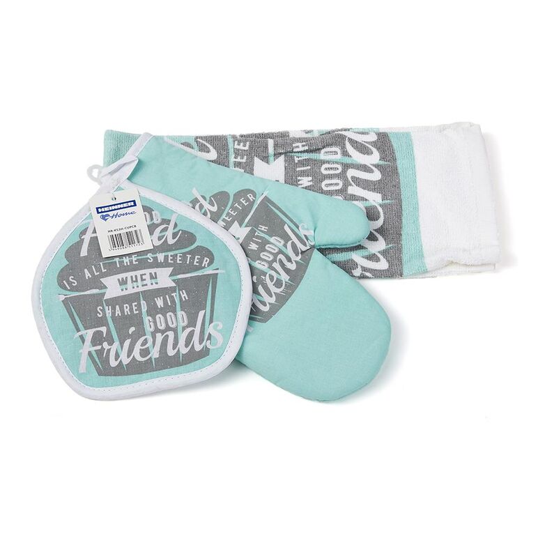 Set 3 pcs bucatarie 100% bbc-briosa azur,  Seturi Textile Bucatarie | electropc.ro