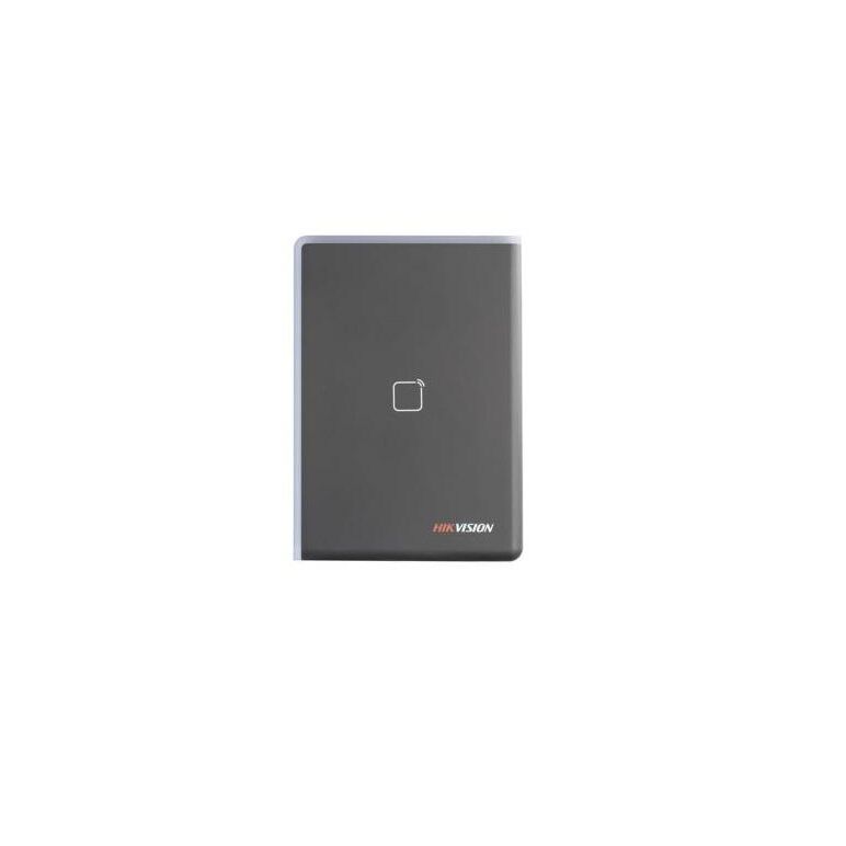 Cititor de card hikvision ds-k1108am, pro series,  citeste carduri mifare 13.56 mhz, distanta de citire: ≤ 50 mm, comunicare: rs-485, wiegand (w26, w34) protocol si osdp protocol,  indicator led de stare si alimentare, tamper, buzzer, alimentare: 12 vdc, ,  Cititoare | electropc.ro