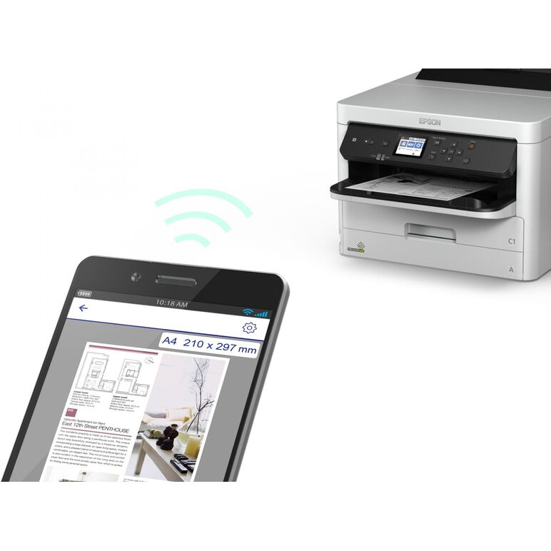 Imprimanta inkjet mono epson workforce pro wf-m5299dw , dimensiune a4 (printare),duplex, viteza 34ppm, rezolutie 1200 x 2400 dpi, alimentare hartie 330 coli, , volum lunar printare: 45.000 pagini, display lcd 6.1cm interfață: wifi, usb, wi-fi direct, inte,  Imprimante Inkjet | electropc.ro