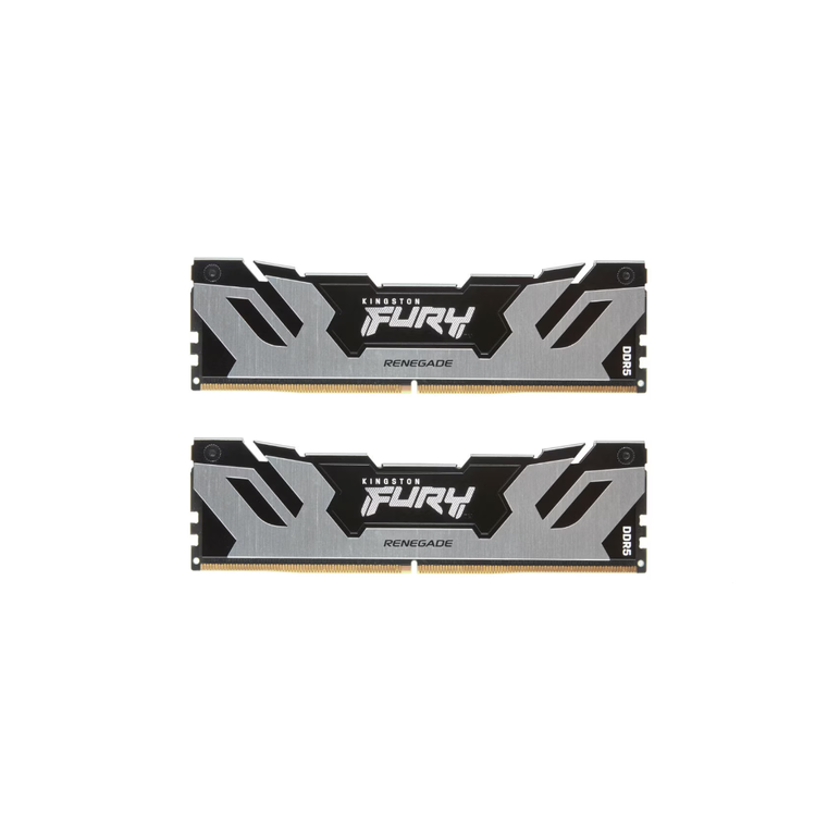 Memorie ram kingston, dimm, ddr5, 64gb, 6000mhz, cl32, 1.35v, fury renegade silver, kit of 2,  Memorii RAM Desktop | electropc.ro