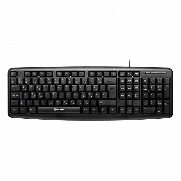 Tastatura serioux 9400 romania, cu fir, ro layout, neagra, 104 taste, usb,  Tastaturi | electropc.ro