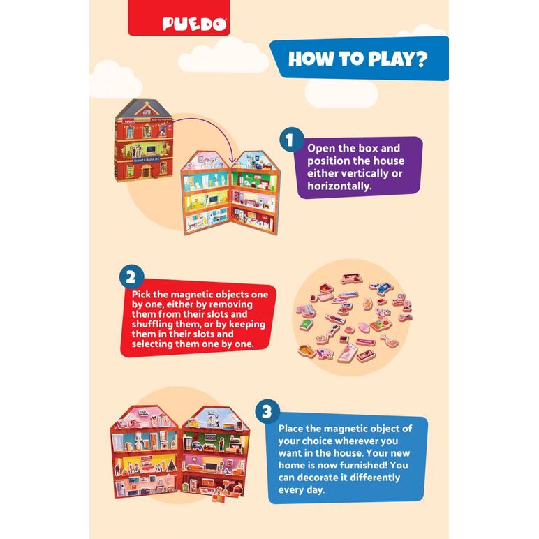 Joc magnetic-construieste-ti casa,  Puzzle | electropc.ro
