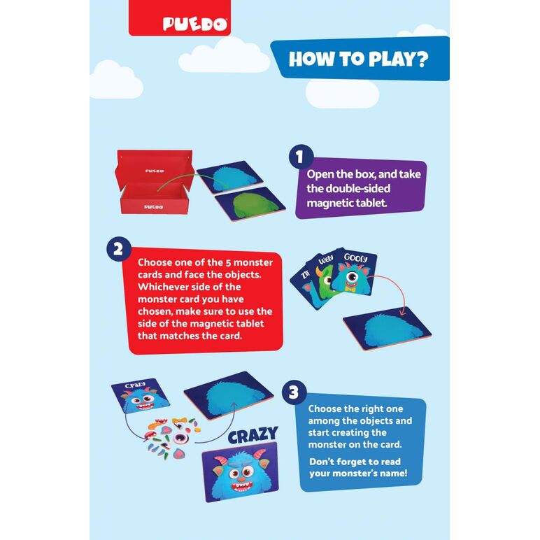Joc magnetic-creeaza un monstru,  Puzzle | electropc.ro