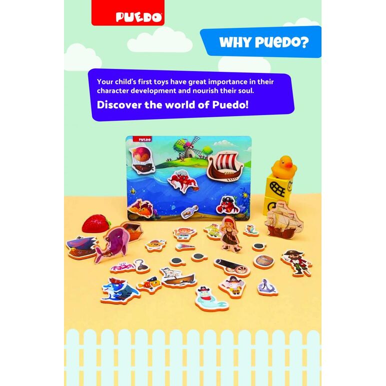 Joc magnetic cu pirati,  Puzzle | electropc.ro