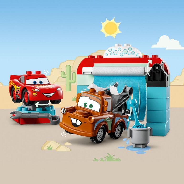 10996 distracție la spălătorie cu fulger mcqueen și bucșă,  Seturi de constructie | electropc.ro