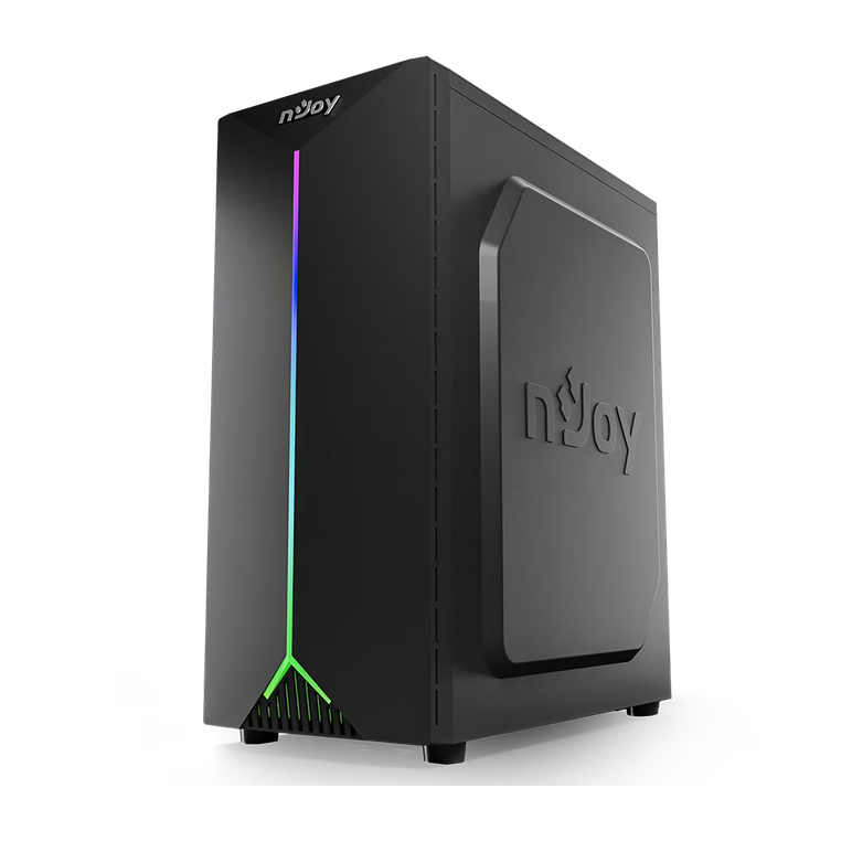 Carcasa njoy pc anil mid tower atx, psu not included, ventilator 1x 120mm spate,  Carcase | electropc.ro