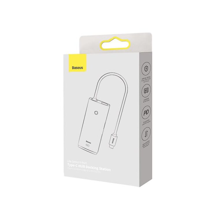 Docking station baseus lite, card reader sd/microsd, alb,  Docking stations | electropc.ro