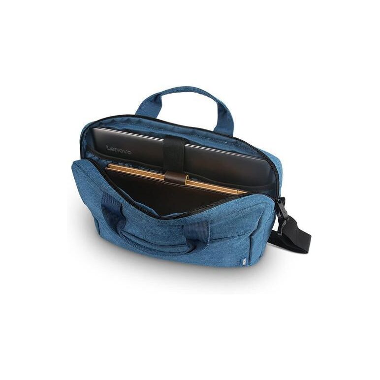 Geanta laptop lenovo casual toploader t210, 15.6", blue, rezistent la apa, compartiment accesorii, compartiment laptop captusit, material: textil, dimensiuni externe: 362 x 22 x 250 mm, greutate: 465g,  Genti laptop | electropc.ro