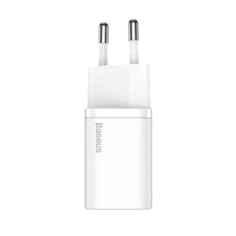 Incarcator retea baseus super si, quick charge 20w, 1 x usb type-c 5v/3a, alb,  Incarcatoare telefoane | electropc.ro