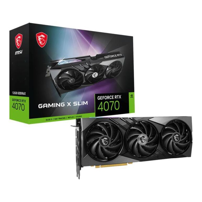 Placa video geforce rtx™ 4070 gaming x slim 12g gddr6x 192 bit pcie 4.0, 3x dp 1x hdmi,  Placi video | electropc.ro
