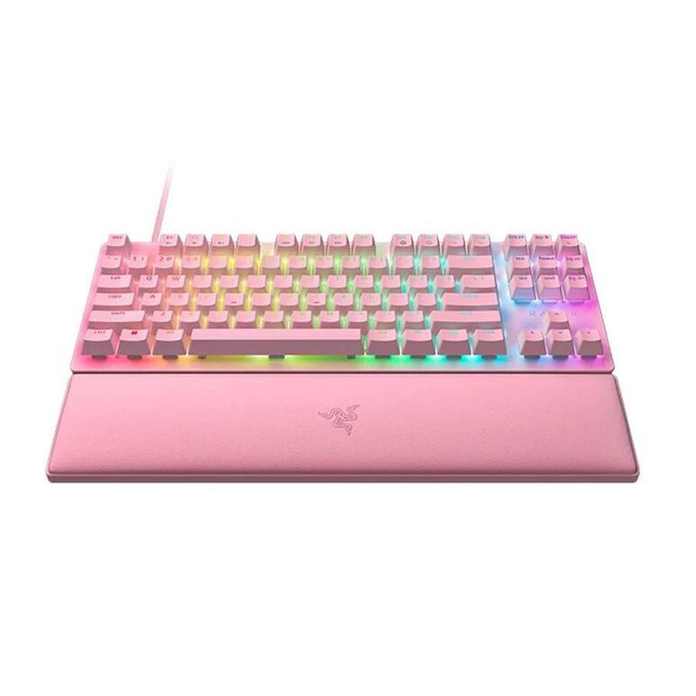 Tastatura razer huntsman v2 tenkeyless (red switch), cu fir, roz,  Tastaturi | electropc.ro