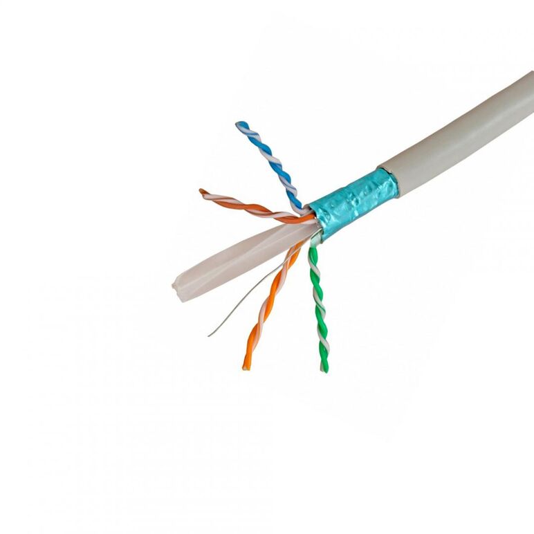Cablu ftp cat6 pni f06 cu 4 perechi pentru internet 1 gigabit si sisteme de supraveghere rola 305m, cablu cu 8 fire x 0.5 mm - 4 perechi torsadate,  Accesorii | electropc.ro
