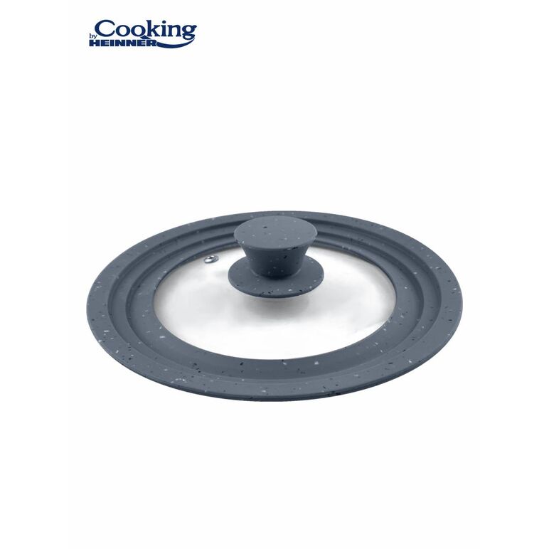 Capac sticla cu margine din silicon ajustabila pe 3 dimensiuni 16/18/20 cm, cooking by heinner,  Oale si cratite | electropc.ro