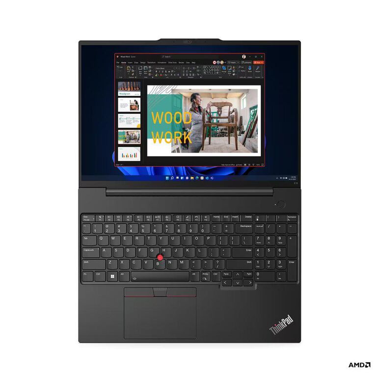 Laptop lenovo thinkpad e16 gen 1 (amd), 16" wuxga (1920x1200) ips 300nits anti-glare, 45% ntsc, amd ryzen™ 5 7530u (6c / 12t, 2.0 / 4.5ghz, 3mb l2 / 16mb l3), video integrated amd radeon™ graphics, ram 8gb soldered ddr4-3200 + 8gb so-dimm ddr4-3200, ssd 5,  Laptopuri | electropc.ro