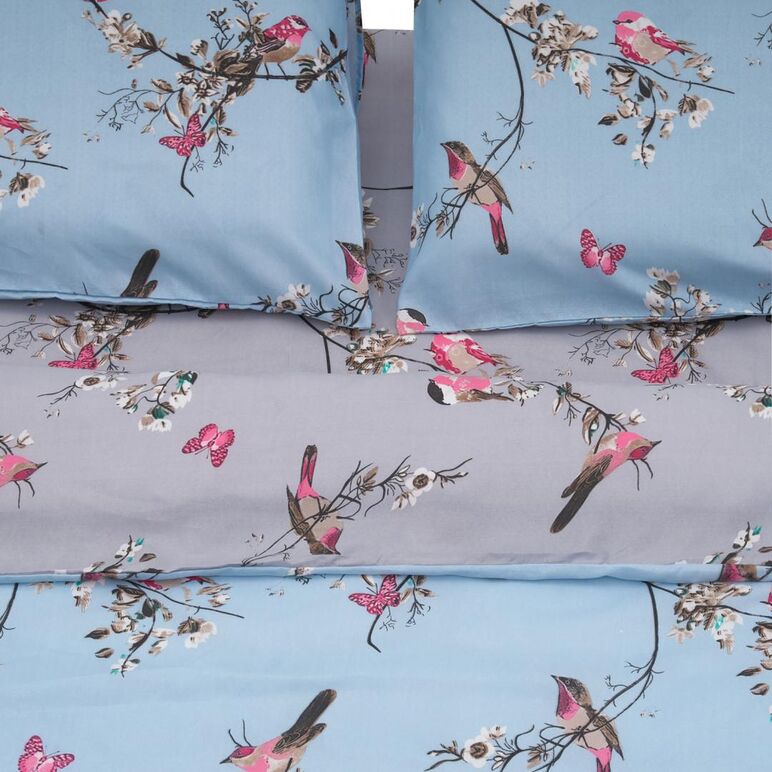 Lenjerie de pat ks microfibra birds,  Lenjerii de pat | electropc.ro